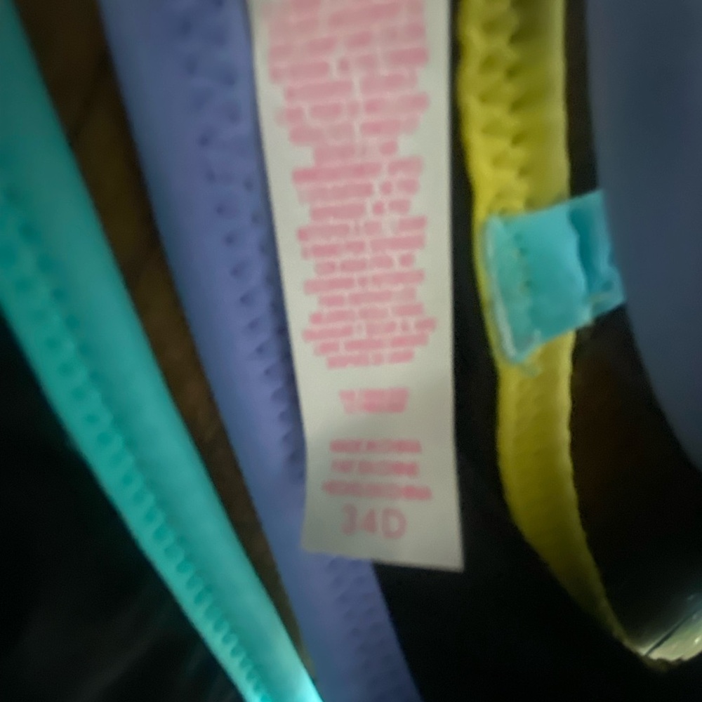 Victoria's Secret Black Bikini with Yellow, Aqua & Lavender Trim - Picture 4 of 6